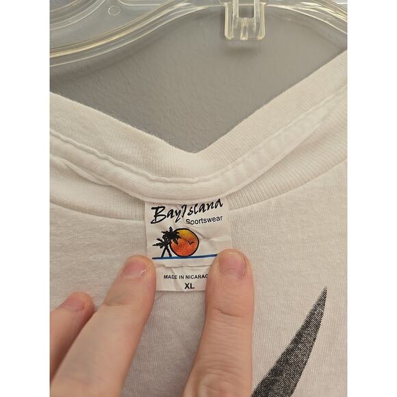 Bay Island White Imagine Dragons Crew Neck Short Sleeve Top Womans Size XL - Picture 3 of 4